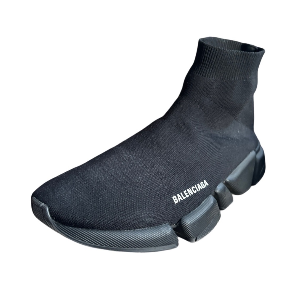 Balenciaga Men's SPEED 2.0 RECYCLED KNIT SNEAKER IN BLACK Wore 2 times!